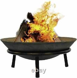 100 x Cast Iron Fire Pit Outdoor Garden Heater Wood Charcoal Fire Bowl Bulk