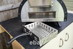 12 Wood-Fired Pizza Oven, Meat Smoking, Black, Portable, FREE pizza Peel