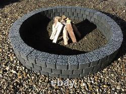 120 cm Dark gray fire pit granite slab fire place DIY Garden Patio bricks decor