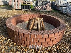 120 cm Fire pit bricks outdoor fire place garden brick heater wood burner granit