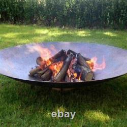 120cm Corten Steel Fire Pit/Fire Bowl/Garden Burner/Patio Heater/Water Bowl