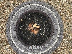 140 cm Stone fire pit Granite Brick Concrete Fireplace Outdoor Garden Heater