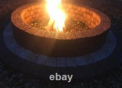 140 cm Stone fire pit Granite Brick Concrete Fireplace Outdoor Garden Heater