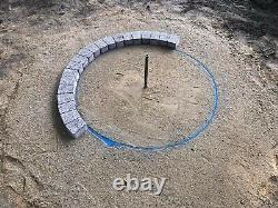 140 cm Stone fire pit Granite Brick Concrete Fireplace Outdoor Garden Heater