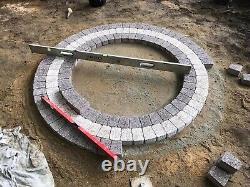 140 cm Stone fire pit Granite Brick Concrete Fireplace Outdoor Garden Heater