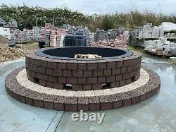 175 cm Fire Pit Kit Smokeless stone fireplace concrete brick wood burner heater