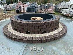 175 cm Fire Pit Kit Smokeless stone fireplace concrete brick wood burner heater