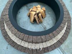 175 cm Fire Pit Kit Smokeless stone fireplace concrete brick wood burner heater