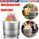 21 Inch Stainless Steel Camping Stove Smokeless Fire Pit Outdoor Wood Burning