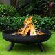 24 Round Fire Pit Folding Patio Garden Bowl Outdoor Camping Heater Log Burner