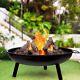 24 Round Fire Pit Folding Patio Garden Bowl Outdoor Camping Heater Log Burner