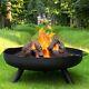 24 Round Fire Pit Folding Patio Garden Bowl Outdoor Camping Heater Log Burner