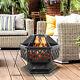 25'' Large Fire Pits Barbecue Bbq Grill Heavy Duty Outdoor Wood Log Burner Heate