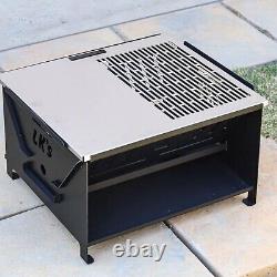 2in1 Fire Pit Barbecue BBQ Outdoor Cooking Grill Braai Garden Patio Heater Party