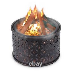 2in1 Fire Pit Outdoor BBQ Firepit Brazier Garden Stove Patio Heater Grill Wood