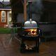 3-in-1 Charcoal Wood Fired Outdoor Pizza Baking Oven Bbq Grill Smoker With Wheel