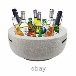 3 in 1 Outdoor Patio Round Backyard Fire Pit Ice Bucket BBQ Garden Camping Bowl