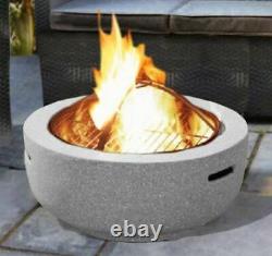 3 in 1 Outdoor Patio Round Backyard Fire Pit Ice Bucket BBQ Garden Camping Bowl