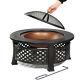 32'' Outdoor Garden Bbq Fire Pit Large Firepit Brazier Round Stove Patio Heater