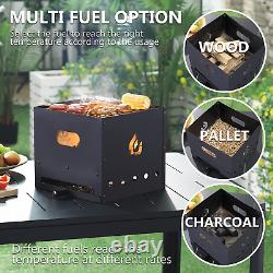 4-In-1 Outdoor Pizza Oven Wood Fired outside Oven 2-Layer Detachable Pizza Maker