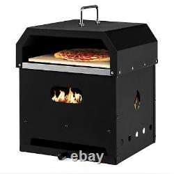 4-in-1 Multipurpose Outdoor Pizza Oven with Pizza Stone, Grill, Fire Pit, Oven