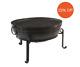 40cm Recycled Indian Fire Bowl With Low Stand And Grill/ Fire Pit/ Garden Bbq