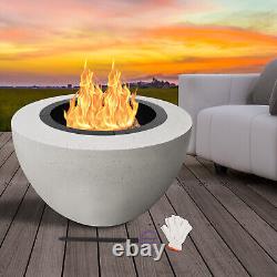 45in Wood-burning Steel Fire Pit Ring Outdoor Heater Fireplace In-Ground Garden
