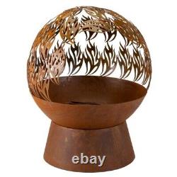 46cm Fuego Fire Globe Garden Firepit Outdoor Heating Fire Wood Burning