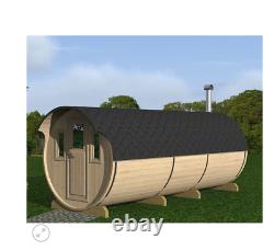 480cm Outdoor Garden Barrel Sauna with Harvia Electric / Wood Fired heater