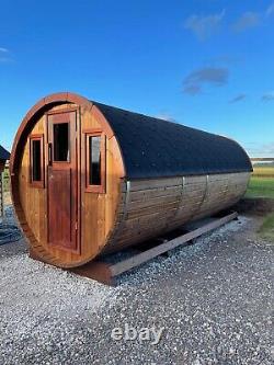 580cm Outdoor Garden Barrel Sauna with Harvia Electric / Wood Fired heater