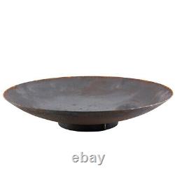 60cm Corten Steel Fire Pit and Water Bowl