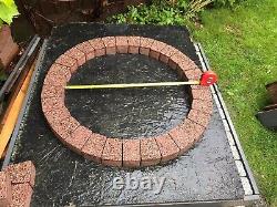 65 cm inner Fire Pit granite concrete Fireplace slab cooper DIY Garden Patio