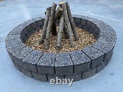 80 cm Fire Pit Bricks concrete stones fire place wood log burner garden heater