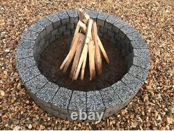 80 cm Fire Pit Bricks concrete stones fire place wood log burner garden heater