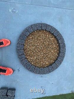 80 cm fire pit ring brick fire place stones concrete garden heater log burner