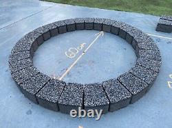 80 cm fire pit ring brick fire place stones concrete garden heater log burner