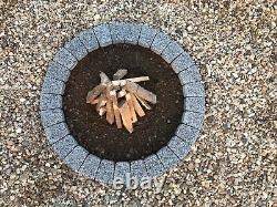 80 cm fire pit ring brick fire place stones concrete garden heater log burner