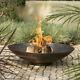 80cm Corten Steel Fire Pit And Water Bowl
