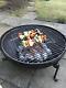 80cm Diameter Indian Kadai Fire Bowl Set Handmade From Recycled Steel Sections