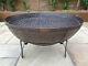 80cm Kadai Fire Bowl/pit With Stand And Grill Made From Forged Iron/sheet Steel