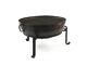 90cm Recycled Indian Fire Bowl With Low Stand And Grill/ Handmade Kadai Firepit