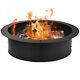 93cm Fire Pit Ring Heavy Duty Thick Fire Pit Liner Solid Steel Diy Wood Burning