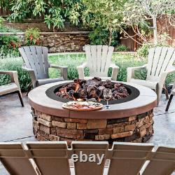 93cm Fire Pit Ring Heavy Duty Thick Fire Pit Liner Solid Steel DIY Wood Burning