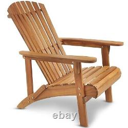 Adirondack Chair Fire Pit Chair, Acacia Hardwood Garden Furniture VonHaus