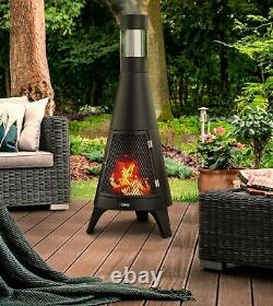 Apollo Outdoor Wood Burner Chimnea Patio Heater BBQ Grill Fire Pit Garden Heater