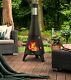 Apollo Outdoor Wood Burner Chimnea Patio Heater Bbq Grill Fire Pit Garden Heater