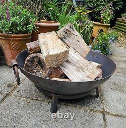 BBQ Fire Pit Kadai Steel Cooking Bowl 60cm Diameter Authentic Hand Made Karai