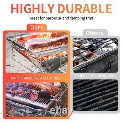 BBQ Firepit Campfire Pit Liftable Wood Burning Barbecue Charcoal Grill Outdoor