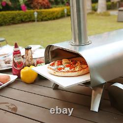 BIG HORN OUTDOORS Pizza Ovens Wood Pellet Pizza Oven Wood Fired Pizza Maker Port