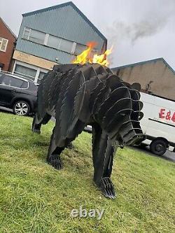 Bear Sculpture Bbq Fire Pit Planter